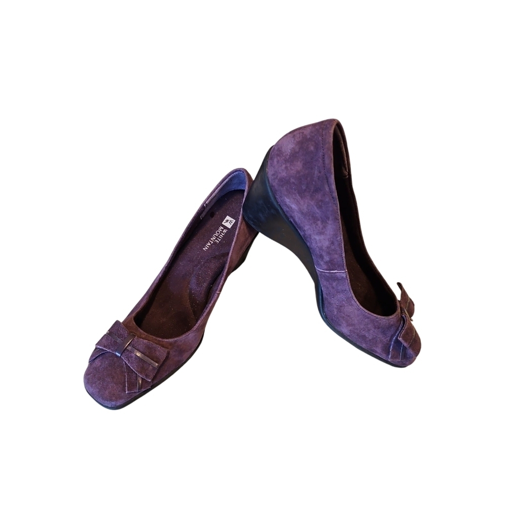 White Mountain Purple Wedges w/Bow